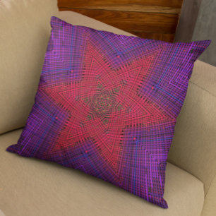 Weave Mandala Red und Lila Kissen