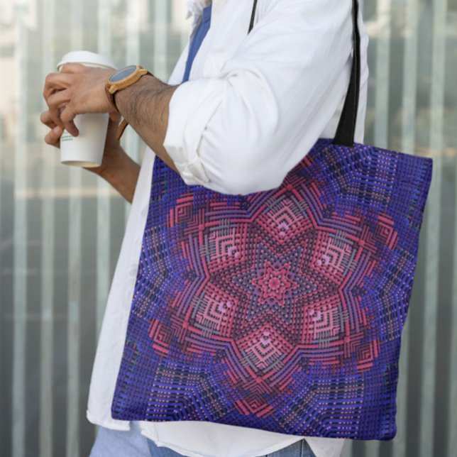Weave Mandala Rosa und Blau Tasche (Von Creator hochgeladen)