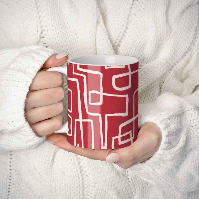 Weave Sive Red White Kaffeetasse (Von Creator hochgeladen)