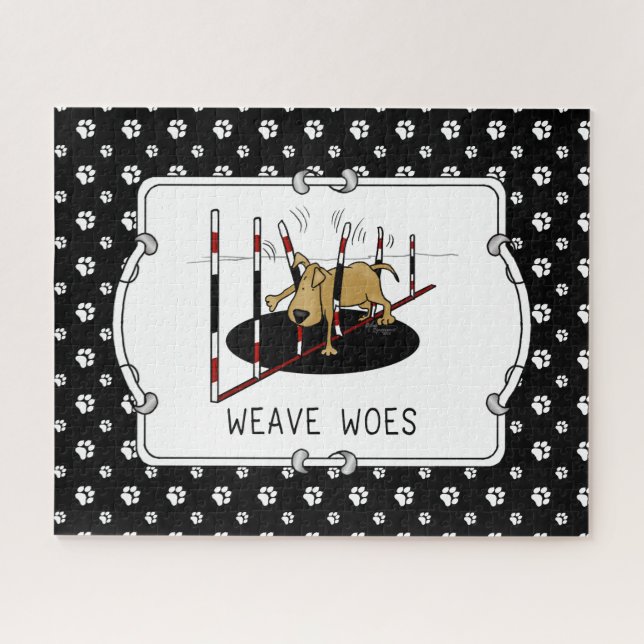 Weave Woes - lustiges Agility (Horizontal)