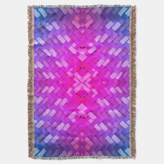 Weaved Harmony Pattern Throw Blanket Decke (Vorderseite Vertikal)