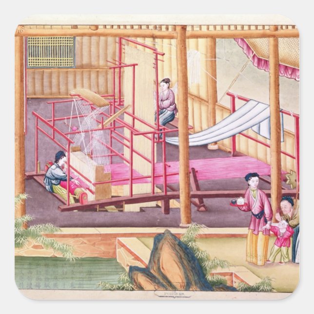 Weaving Quadratischer Aufkleber (Vorderseite)