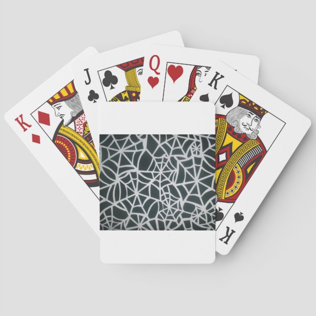 Web des Mysteriums: Delikate Falle - Weiße Spinnen Spielkarten (Rückseite)
