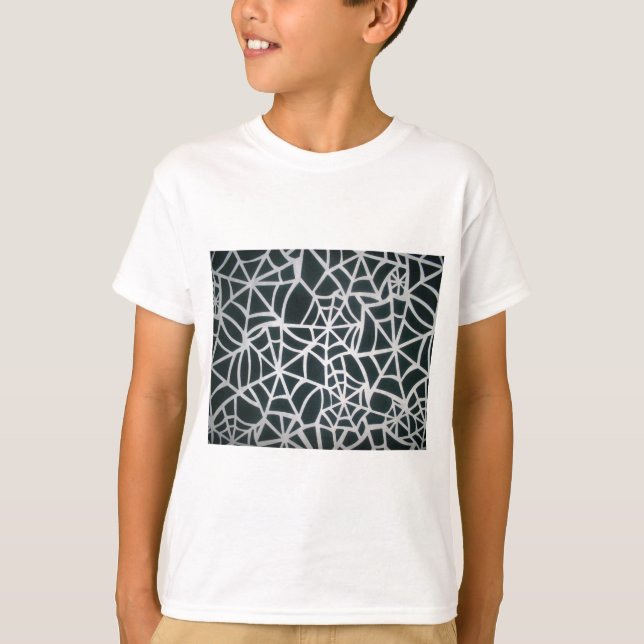 Web des Mysteriums: Delikate Falle - Weiße Spinnen T-Shirt (Vorderseite)