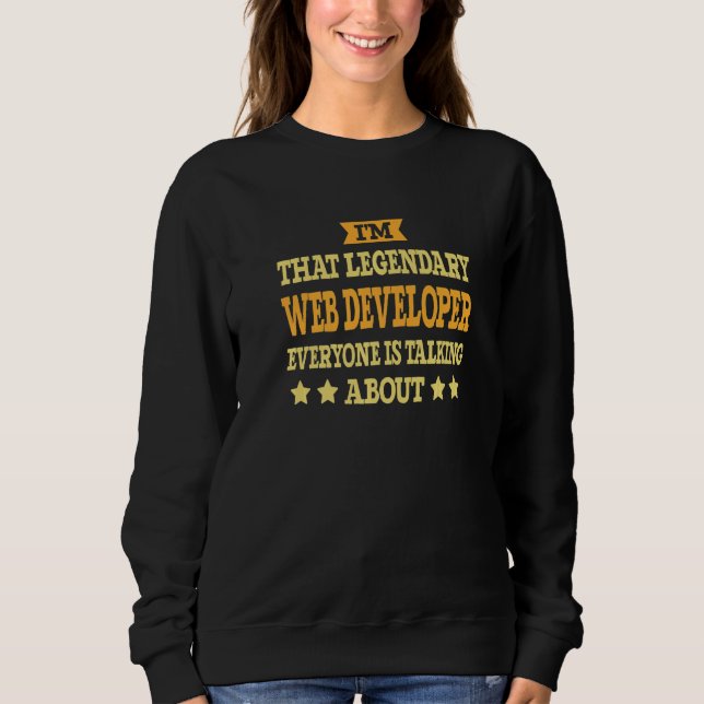 Web Developer Job Title Employee Worker Web Devel Sweatshirt (Vorderseite)