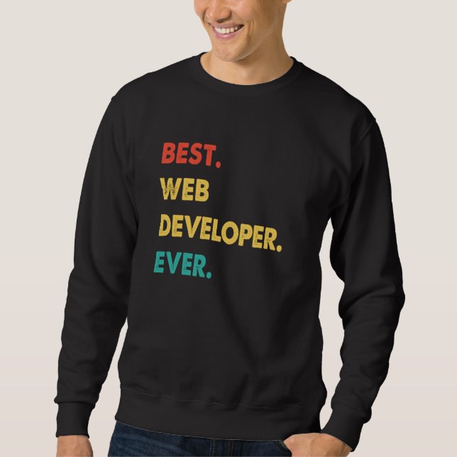 Web Developer Retro Best Web Developer Ever Sweatshirt (Vorderseite)