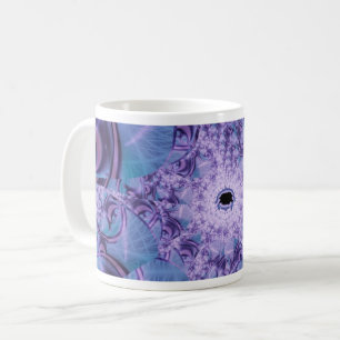 Web Lila und Blue Fraktal Art Wrap Kaffeetasse