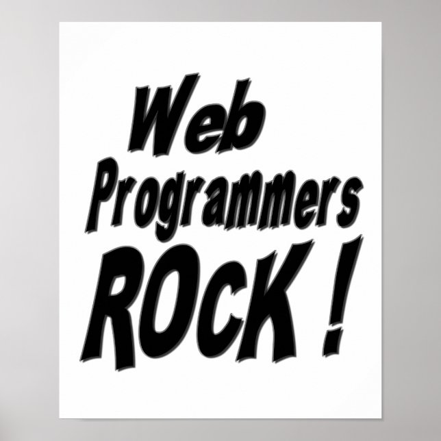 Web Programmers Rock! Poster Print (Vorne)