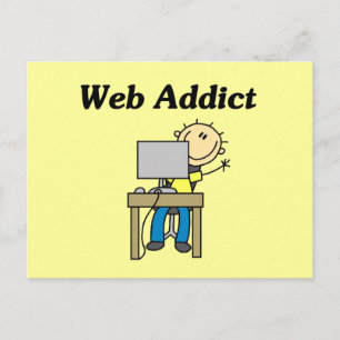 Web Sucht T-Shirts und Geschenke Postkarte