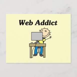 Web-Süchtiger Postkarte