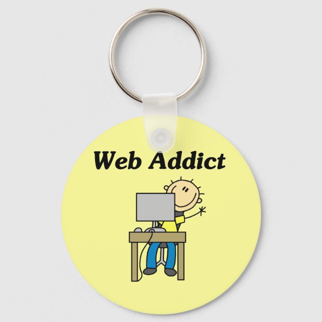 Web-Süchtiger Schlüsselanhänger (Vorderseite)