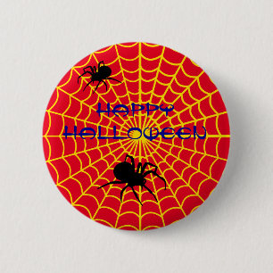 Web- und Spinnen-Pin-Button Button