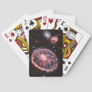 Webb Cartwheel-Galaxie: NASA-Weltraumteleskop Spielkarten