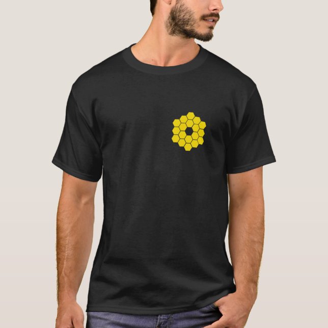 Webb Space Telescope Mirrors Yellow Hexagons JWST T-Shirt (Vorderseite)