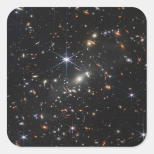 Webb Space Telescope science nasa universe star as Quadratischer Aufkleber