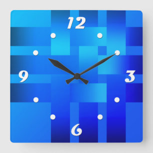 Webbänder, Bänder, Satin-Quadrat-Wanduhr Quadratische Wanduhr