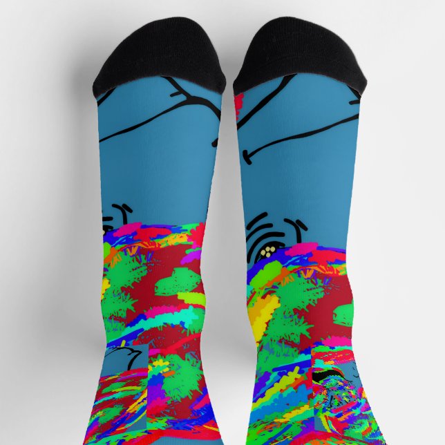 Webbed Scaled Fantasy Creature Socken (Oben)