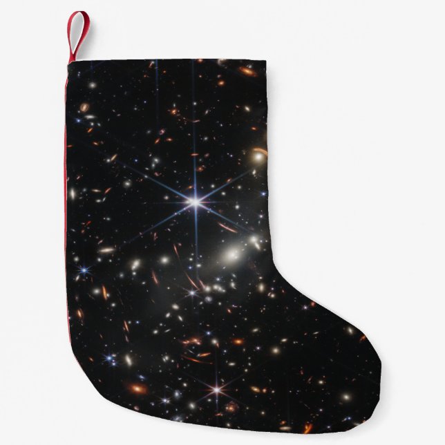 WebbS erste tiefe Feldansicht des Universums Kleiner Weihnachtsstrumpf (Vorderseite)