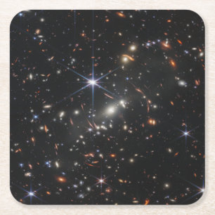 WebbS erste tiefe Feldansicht des Universums Rechteckiger Pappuntersetzer