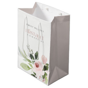 WEBBUSH PINK ROSE FLORAL ERSTER HOLZGEMEINSCHAFT MITTLERE GESCHENKTÜTE