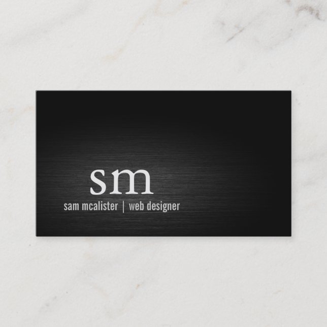 Webdesigner Internet Technisches Monogramm Visitenkarte (Vorderseite)