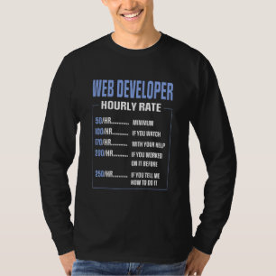 Webentwickler für coole Webstundenrate im Sprichwo T-Shirt