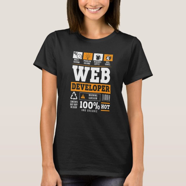Webentwickler IT-Mann Computer-Webseiten-Entwicklu T-Shirt (Vorderseite)