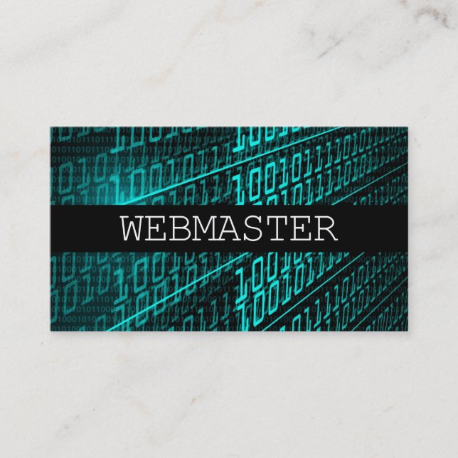 Webentwickler Master Designer Computer-Tech Visitenkarte (Vorderseite)