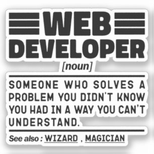 Webentwickler Substantiv Cool Computer-Programmier Aufkleber