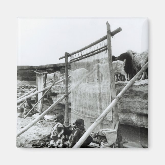 Weber aus Navajo, c.1914 Magnet (Vorne)