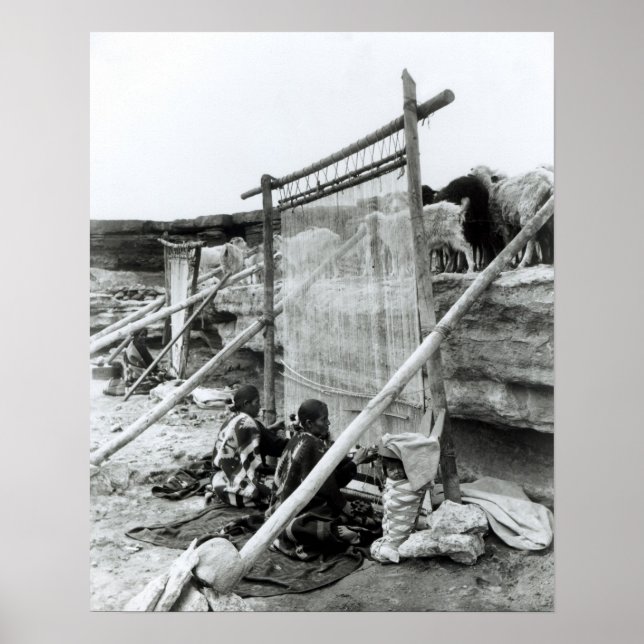 Weber aus Navajo, c.1914 Poster (Vorne)