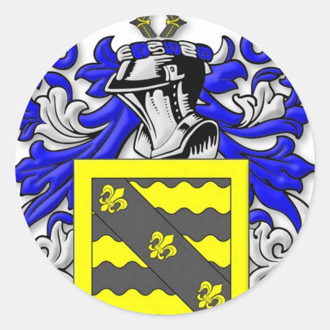 Weber Coat of Arms Runder Aufkleber (Vorderseite)