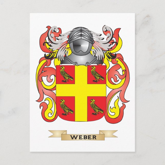 Weber-Familienwappen (Wappen) Postkarte (Vorderseite)