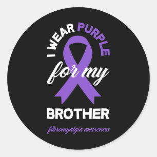 Weber Lila für meine Bruderfibromyalgie Runder Aufkleber