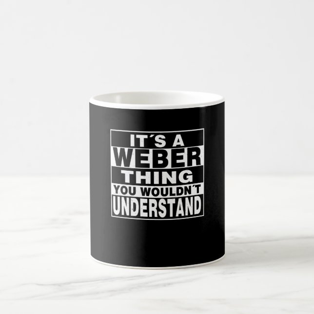 WEBER-Nachname Personalisiertes Geschenk Kaffeetasse (Mittel)