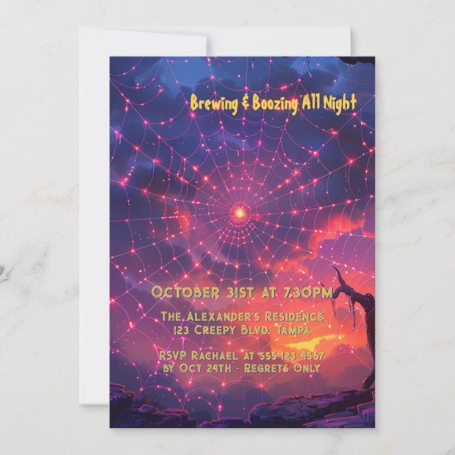 WebHalloween der Kosmischen Spione Einladung (Vorderseite)