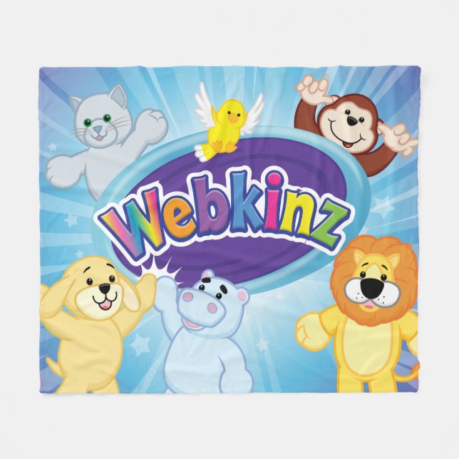Webkinz: Hereingekommen und Spiel Fleecedecke (Vorderseite (Horizontal))