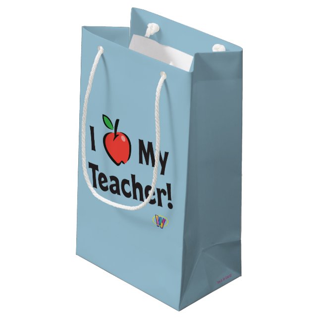 Webkinz: I Liebe mein Lehrer! Kleine Geschenktüte (Rückseite Schrägansicht)