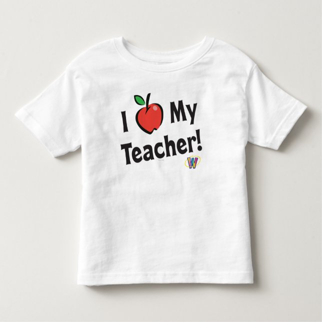 Webkinz: I Liebe mein Lehrer! Kleinkind T-shirt (Vorderseite)