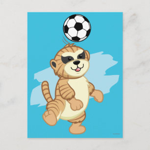 Webkinz   Meerkat, das Fußball 2 spielt Postkarte