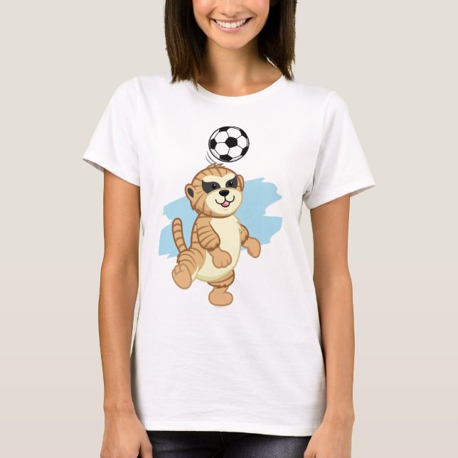 Webkinz | Meerkat, das Fußball spielt T-Shirt (Vorderseite)