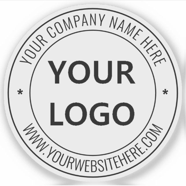 Website-Aufkleber für Firmenlogo anpassen Aufkleber (Vorderseite)