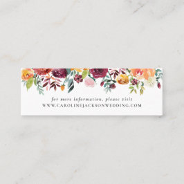 Website-Beilage für Herbsthochzeiten Mini Visitenkarte