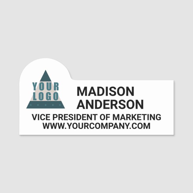 Website Business Logo Cool Modern Chic Company Namensschild (Vorderseite)