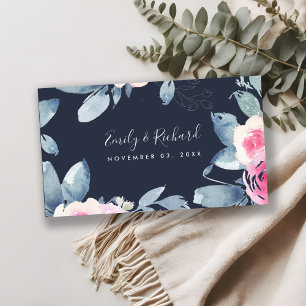 WEBSITE DER BLUSH BLUE FLORAL WATERCOLOR WEDSITE VISITENKARTE