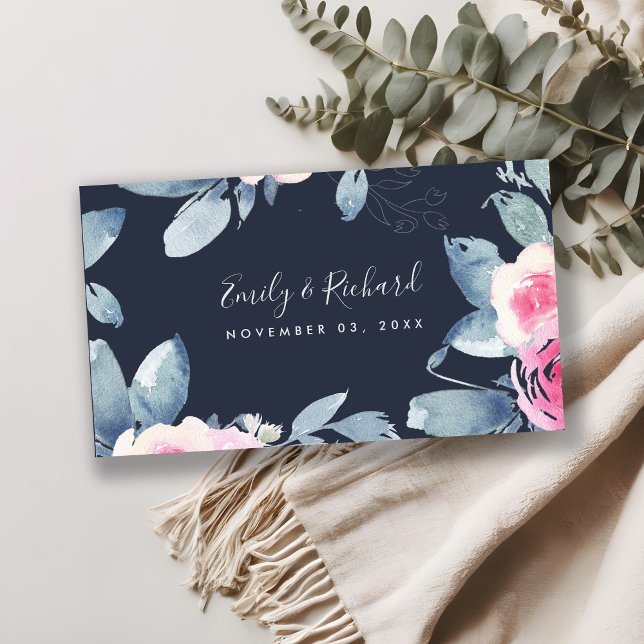 WEBSITE DER BLUSH BLUE FLORAL WATERCOLOR WEDSITE VISITENKARTE (Von Creator hochgeladen)