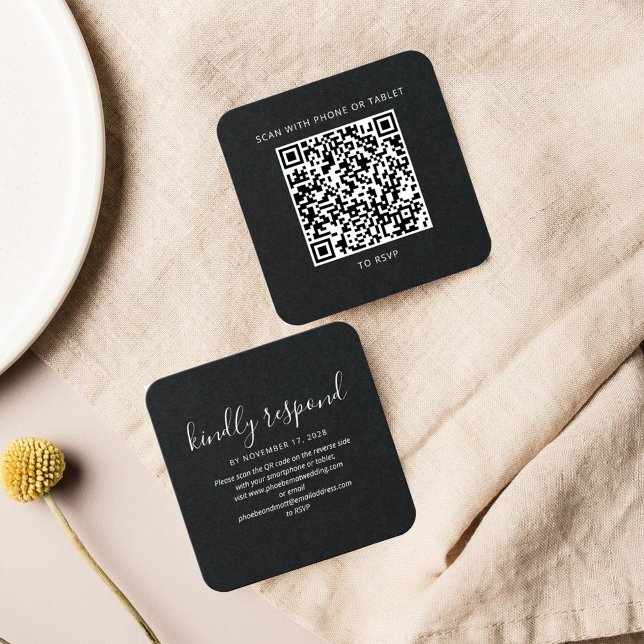 Website der Elegant Wedding QR Code UAWG (Wedding Response RSVP QR Code Script Mini Enclosure Card)