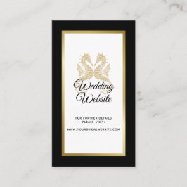 Website der eleganten Gold Seepferde Tropical Wedd Begleitkarte