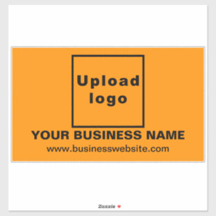 Website der Orange Large Rectangle Vinyl Aufkleber