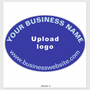 Website der Unternehmen zu Blue Large Oval Shape V Aufkleber
